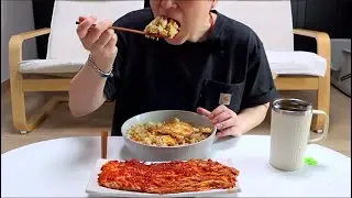 간장 계란밥 매운 실비김치 먹방 | ganjang gyelanbab Spicy silbigimchi mukbang