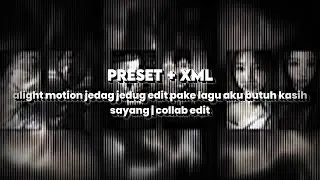 [PRESET]+XML ALIGHT MOTION JJ EDIT PAKE LAGU BUTUH KASIH SAYANG || Collab Edit