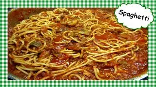Easy Spaghetti w Ground Beef Mushroom Sauce ~ Homemade Spaghetti Meat Sauce Recipe