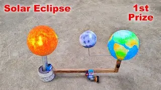 Solar eclipse model Science Project | how to make solar and lunar eclipse model | solar system model