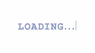 Typing letters with blinking cursor 2D loading text animation