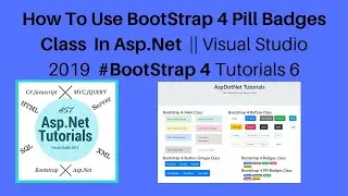 How to use bootstrap 4 pill badges class in asp.net || visual studio 2019 #bootstrap 4 tutorials 6