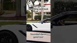 Corvette taking off after seeing me record his ride! Sounded d@mn good too!