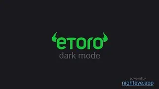 How To Enable eToro dark mode