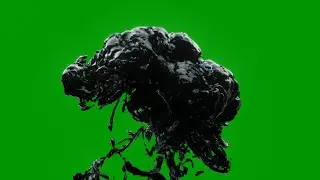 Black Bubbles Green Screen