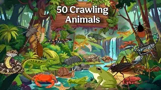 🐍 50 Crawling Animals Name 🐛🦎 Crawling Animals in English | Names of crawling animals