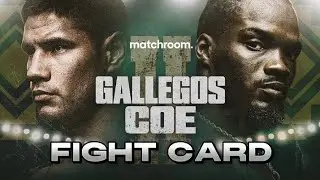 Manuel Gallegos Vs. Khalil Coe 2 Fight Card