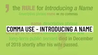 Comma Use - Introducing a Name - ACT/SAT English Practice Question