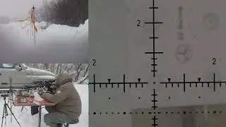 Отстрел прототипа тяжелых воланов 6.35 из матрицы в снежный шторм из разных винтовок