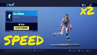 *NEW* BILLY BOUNCE IN x2 Speed (Fortnite Dances)