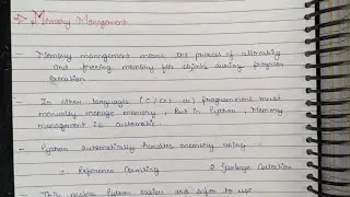 Python Lec 5 || Memory Management ~ Reference Counting and Garbage Collector || Python Applications