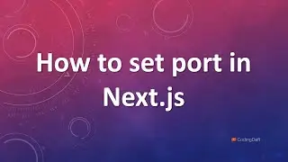 How to set port in Next.js