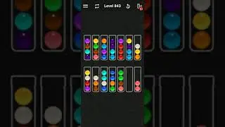 Ball Sort Color Water Puzzle Solution Level 843