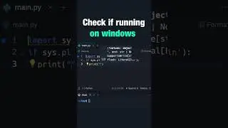 Checking if running on Windows  #python #softlinks #programming