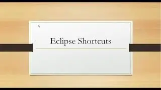 Eclipse Shortcuts for Editing/Formatting code