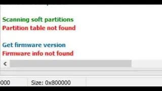 Partition table not found Easy Jtag