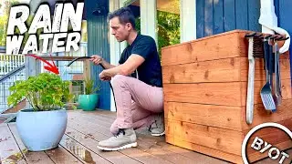 DIY Rainwater Harvesting WITH Electric Watering Pump!