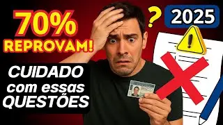 20 QUESTÕES que estão reprovando os ALUNOS, simulado do DETRAN 2025
