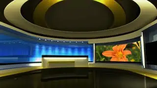Free Virtual Studio Set TV Background HD Green Screen