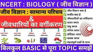 जीव विज्ञान : सामान्य  परिचय | Biology : General Introduction | Classification of living organisms |