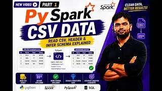 🚀 PySpark CSV Data – Part 1 | Lecture - 14 | Read CSV, Header & InferSchema Explained