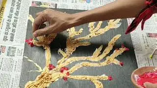 Acrylic And POP Texture Painting in few easy steps