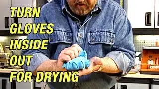 Turn Rubber Gloves Inside Out to Dry Them
