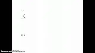 subtract mixed number from whole number