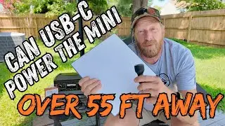 Starlink Mini USB-C car adapter power over 55 ft away