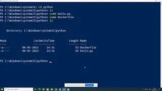 hello world using python in Docker