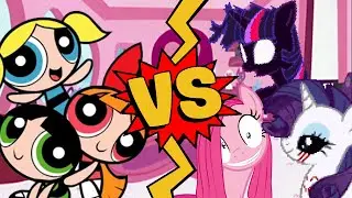 M.U.G.E.N Battles | Blossom/Bubbles/Buttercup vs Nightmare Sparkle/Pinkamena/Lil Miss Rarity