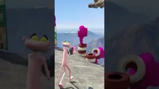 GTA 5 Gameplay Ragdolls Pink Panther VS Among Us Pink (Euphoria Physics & Funny Fails) 