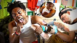 IShowSpeed Gets A Tattoo Live On Stream 🇵🇹💪