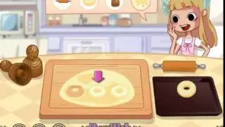 Бесплатные игры онлайн  Адская кухня, готовим пончик,, готовим еду, игра для девочек онлайн