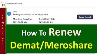How to Renew Demat/Meroshare through ESEWA || RB Smart Class
