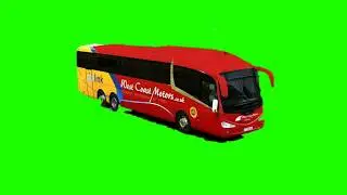bus animation green screen | bus running green screen