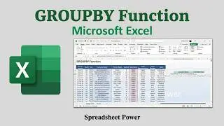 GROUPBY Function in Excel