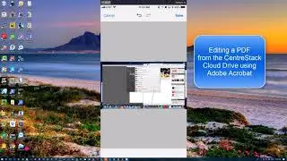 iPhone Editing of a PDF using Adobe Acrobat Reader with CentreStack