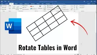 How to Rotate Tables in MS Word
