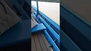 a cross Mahakam river to Kumala Island  