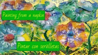 Картина серветками/Painting from a napkin/Pintar con servilletas