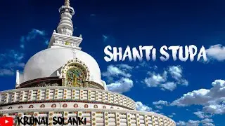 Shanti stupa - leh ladakh - drone view - cinematic - 4k  by krunal solanki