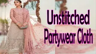 Unstitched Partywear Cloth fashion Designer Dress