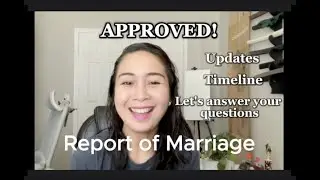 My ROM-Report of Marriage/Update/Approved/Tips/Fill-out Form/Timeline