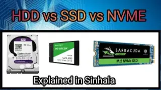 HDD vs SSD vs NVME in Sinhala/සිංහලෙන්#Tech Tech#Sinhala#