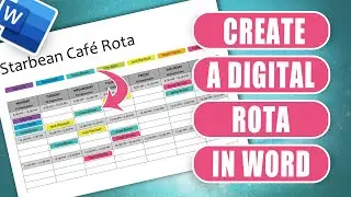 How to make a simple digital rota in word - save as a template