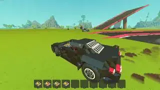 I BUILT A NEW DRAG CAR THAT HAVE DOUBLE WISHBONE SUSPENSION AND A HAND BRAKE. (Scrap Mechanic)