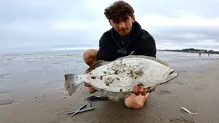 Halibut Fishing from the Beach in Northern California