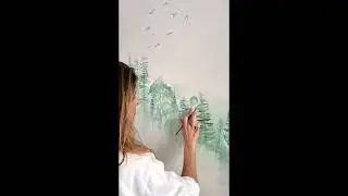 Pose murale / DELORD ARTIST - Forêt avec brume