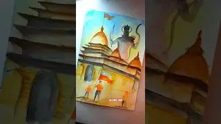 Jai Shree Ram 🚩 Ram Mandir Drawing 🔥 #viral #shorts #youtubeshorts